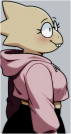 alphys, a otaku scientist.