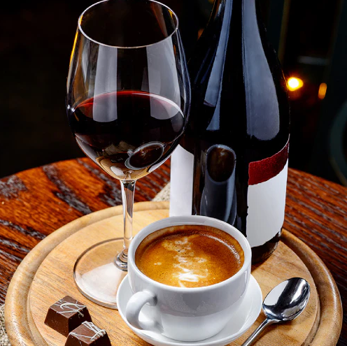 coffee and wine