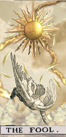 you have married an icarus, he has flown too close to the sun