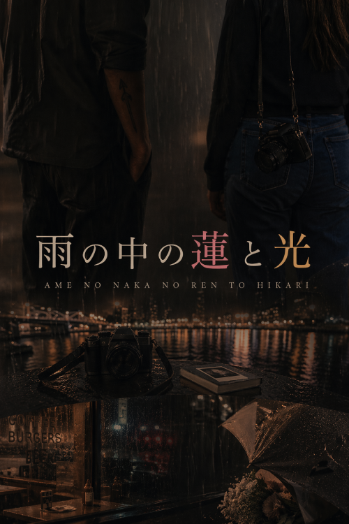 雨の中の蓮と光