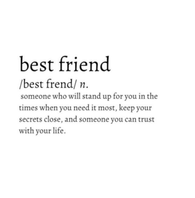 best friends. 