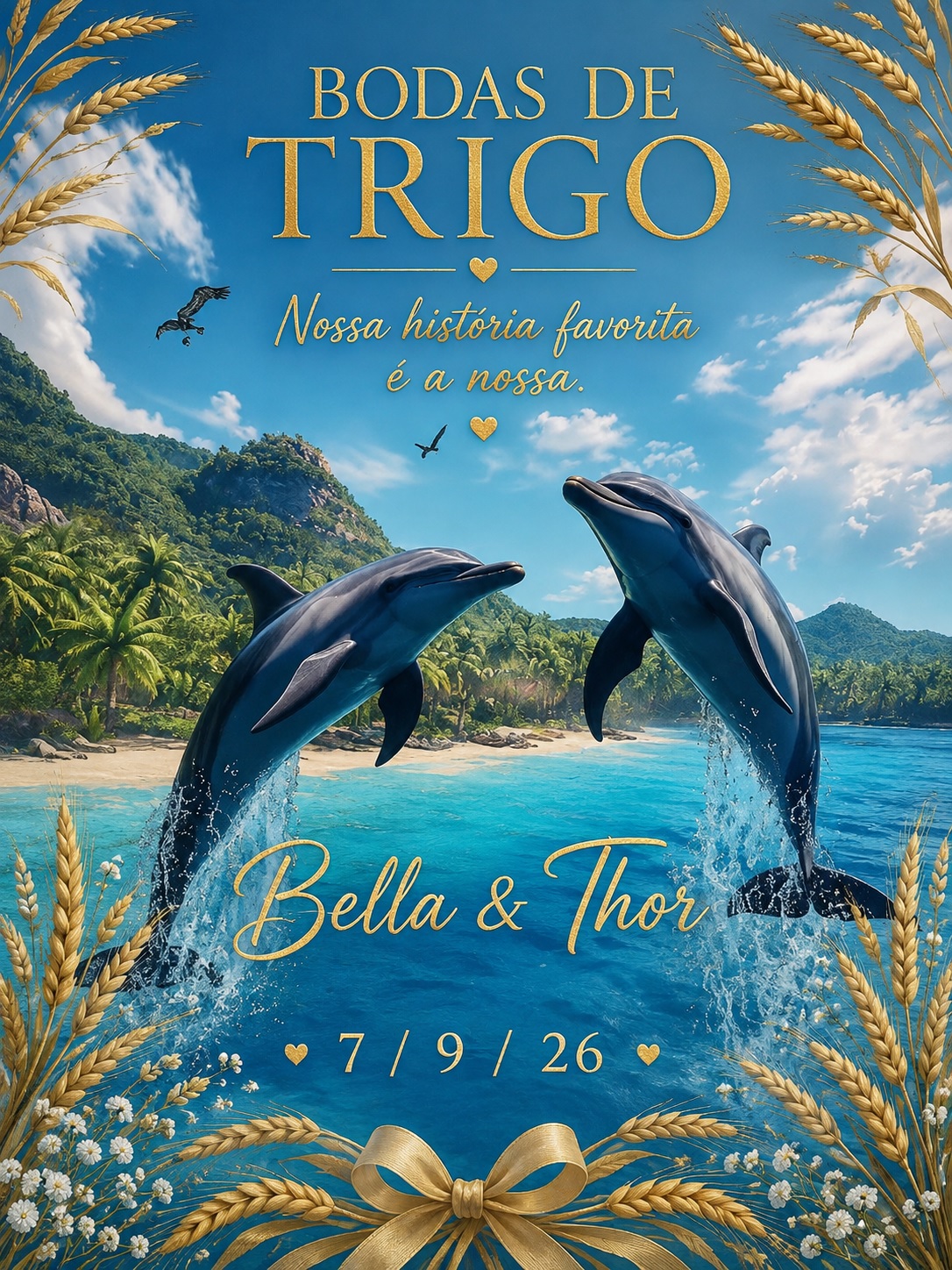 ❤️ Bodas de Trigo - 3 anos ❤️  7 / 9 / 26 ❤️ Nosso A(mar)